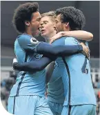  ??  ?? Sane, De Bruyne and Silva nominated