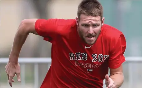  ?? MATT STONE / HERALD STAFF ?? ‘DO MY JOB’: Red Sox ace Chris Sale says he thinks he’s ‘going to be ready’ for Opening Day.