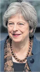  ??  ?? Theresa May will be cheered by poll