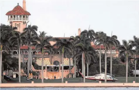  ?? AFP ?? La residencia de Florida Mar-a-Lago, donde Trump lleva un mes recluido