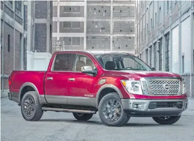  ?? NISSAN ?? Nissan’s Titan pickup line is aimed at bridging the gap between light- and heavy-duty trucks.