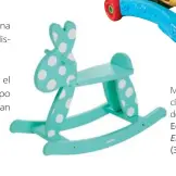  ??  ?? Mecedora balancín de madera, de 1 a 3 años. Eduland, en El Corte Inglés (39,95 €).