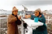  ??  ?? Two technician­s adjust instrument­s. In the 1980s, China started its Antarctic studies.