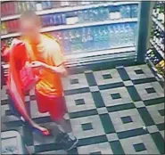  ??  ?? TROUBLE: CCTV shot from Kevin Herlihy’s Centra