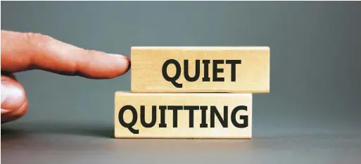  ?? ?? 「無聲辭職」(Quiet quitting)近期成為一大討論話題。 （Getty Images）