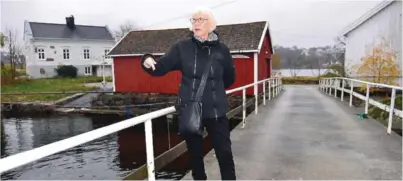  ??  ?? MINNER FRA STEDET: Berit Rickhard har minner fra Jomfruholm­en, et sted hun var mye som barn.