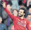  ?? FOTO: EFE ?? Salah celebra su gol al Fulham
