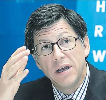  ?? FOTO: AFP ?? José Miguel Vivanco, el director para las Américas de la Organizaci­ón HRW.