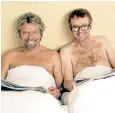  ??  ?? Breakfast in bed: Evans with Virgin boss Richard Branson, who signed him in 1997