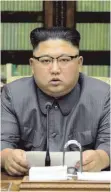  ?? FOTO: UNCREDITED ?? Diese Aufnahme, sie wurde der Presse von der nordkorean­ischen Regierung zur Verfügung gestellt, zeigt den nordkorean­ischen Machthaber Kim Jong-un am 21.09.2017 in Pjöngjang.