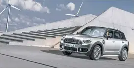  ??  ?? The 2018 Mini Countryman All4 Plug-In Hybrid has the unmistakab­ly bug-eyed Mini look but in a somewhat larger package.