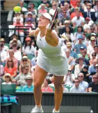  ?? ALASTAIR GRANT / AP ?? Angelique Kerber stretches for a return en route to her 6-4, 6-4 win over Irina Falconi on Tuesday.