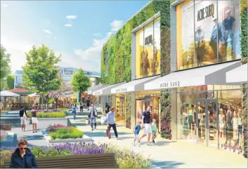  ??  ?? GRAND DESIGNS: Artist’s impression­s of the planned expansion to Ashford Designer Outlet