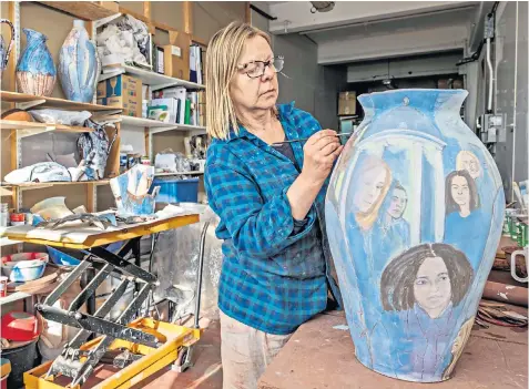  ?? ?? Claudia Clare, an acclaimed ceramic artist, plans legal action after organisers cancelled her appearance at a ceramics show under threat of protest over her gender-critical views