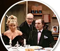  ?? ?? Helen with Adrian Edmondson and Rik Mayall in an episode of Nineties BBC comedy Bottom