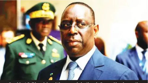  ?? ?? President Sall has delayed the general elections in Senegal by six months.