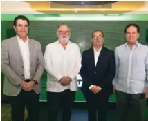  ?? KEVIN RIVAS ?? Manuel Pellerano, Arturo Pellerano, Alejandro Vargas y Manuel Corripio.