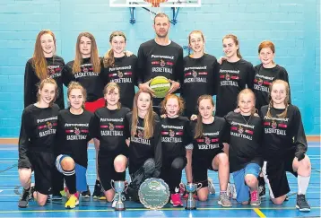  ??  ?? Rosie Lloyd travels from Dundee to play and train for the Perth Phoenix basketball U/14 and U/16 teams. The U/14s won the Scottish Cup and National Challenge and the U/16s won National League Two. Rosie (fifth left front row) is only 12 and attends...