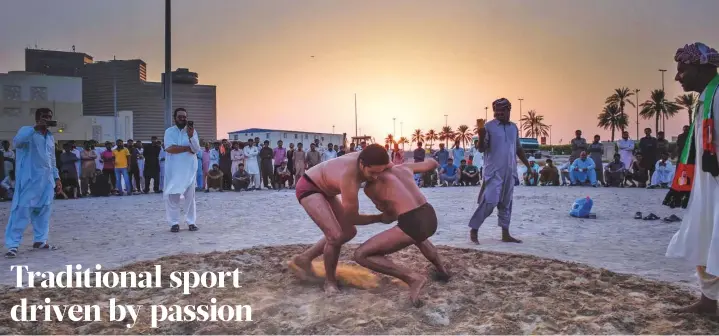  ??  ?? The traditiona­l form of wrestling is so popular that wrestlers even come from Pakistan on a visit visa to witness kushti and participat­e in it.