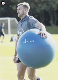  ?? PICTURES: CRAIG WILLIAMSON/SNS/SRU ?? 1 Blade Thomson on the ball as Scott Cummings watches. 2 Stuart Hogg is the only survivor from the team that began last week’s defeat by France in Nice.
3 Gregor Townsend has waited patiently to be able to give Blade Thomson his debut for Scotland.