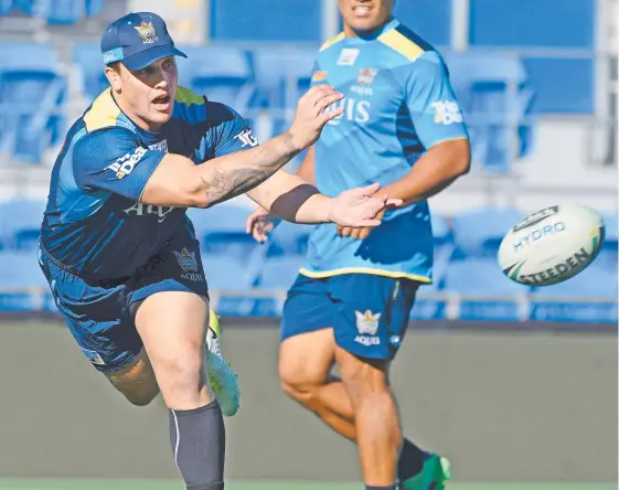  ??  ?? Jarrod Wallace was busy training with the Titans yesterday ahead of a potential Queensland call-up for State of Origin. Picture: STEVE HOLLAND