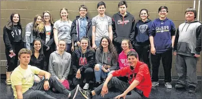  ?? SUBMITTED PHOTO ?? These Evangeline students are going on their school’s educationa­l trip to Italy and Greece in March 2019 and are hosting an event at the Acadian musical village on May 29 to raise funds to help pay the travel expences.