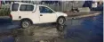  ??  ?? SEWAGE overflows on Democracy and Freedom Way in Joe Slovo, Milnerton.