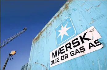  ??  ?? AP Moller-Maersk’s oil rig in the North Sea named Halfdan. Denmark’s AP Moller-Maersk is splitting its container shipping and energy operations into two independen­t entities as part of a major shake-up.