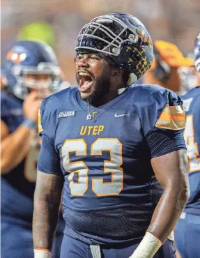  ?? IVAN PIERRE AGUIRRE/USA TODAY SPORTS ?? Offensive lineman Jeremiah Byers played for UTEP last season and has transferre­d to Florida State.