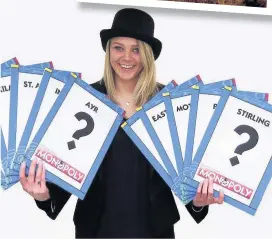  ??  ?? Game on Emma Lodwick with the latest Monopoly contenders