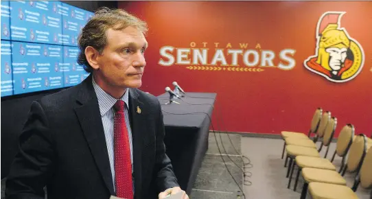  ?? ADRIAN WYLD/CANADIAN PRESS FILES ?? Former Senators president and team co-founder Cyril Leeder, who was fired in late January, is mainly busy with charitable ventures these days.