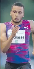  ?? DARRYL DYCK/THE CANADIAN PRESS ?? Canada’s Andre De Grasse will miss the upcoming world championsh­ips due to a hamstring injury.