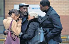  ??  ?? Injustice: Patrick Robinson (second left) starred as Windrush victim Anthony Bryan