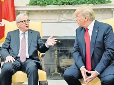  ?? REUTERS ?? Susret JeanClaude Junckera i Donalda Trumpa