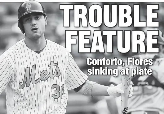  ?? Paul J. Bereswill ?? CONF’-OUNDING: Michael Conforto has struggled at the plate after batting as high as .341 on May 24. He went 1-for-5 with two strikeouts in Saturday’s 7-4 loss to the Nationals at Citi Field.