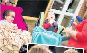  ??  ?? Above, Owen Shelley and Lewis Quigley are among the students at Park Lane School who will benefit; right, Helen Davies is pictured with seven-year-old daughter Meghan