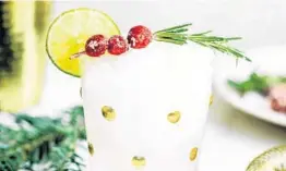  ?? ELIZABETHV­AN LIERDE/TNS ?? White cranberry margaritas will melt away holiday stress.