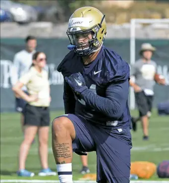  ?? Matt Freed/Post-Gazette ?? Running back James Conner will serve as a Pitt captain this year along with offensive lineman Adam Bisnowaty and defensive end Ejuan Price.