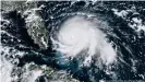  ??  ?? Der Hurrikan Dorian verwüstete 2019 die Bahamas und andere Inseln in der Region.