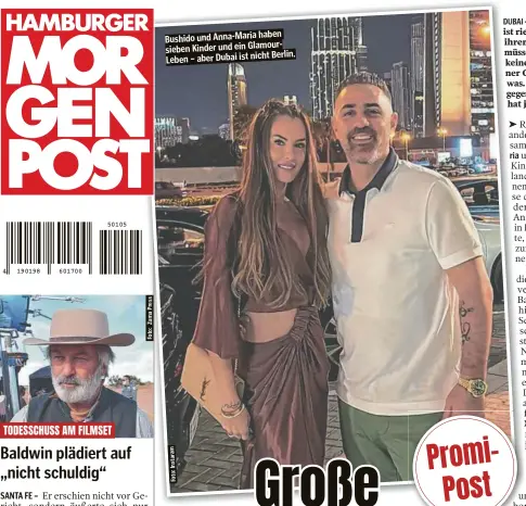  ?? Instaram Foto: ?? Bushido und Anna-Maria haben sieben Kinder und ein GlamourBer­lin. Leben – aber Dubai ist nicht
PromiPost