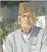  ?? VIPIN KUMAR/HT PHOTO ?? Parmanand, 100, Indian National Army veteran