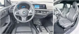  ??  ?? ABOVE
Fascia design is shared with hatchback; bucket seats exclusive for M235i.