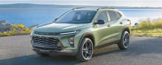  ?? CHEVROLET ?? The 2024 Chevy Trax — the model’s second generation — is the automaker’s least expensive SUV, but the vehicle doesn’t skimp on features or driving comfort.