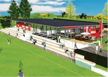  ?? Foto: Niebler ?? Der FC Mertingen bekommt ein neues Sportheim. An den Kosten beteiligt sich die Gemeinde mit knapp 800000 Euro. Der Baubeginn ist für Mitte Mai geplant.