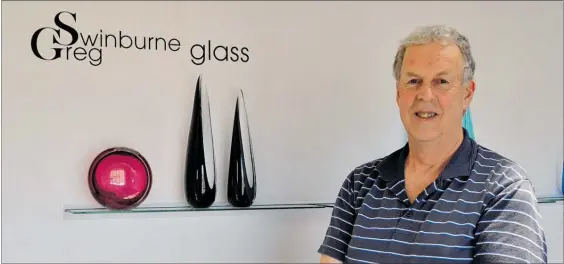  ?? PICTURE / PAUL BROOKS ?? Glass artist Greg Swinburne celebrates his recently acquired studio with an open day this Friday.