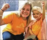  ?? MIGHTY MILLIE FOUNDATION ?? Millie Mracek and her mom, Claire Mracek, during Millie’s treatments in 2020. Millie’s parents establishe­d the Mighty Millie Foundation to raise awareness of childhood cancer.