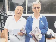  ??  ?? Roker Marine’s Grace Maxwell and Marilyn Dodds won the Round Robin Pairs title.