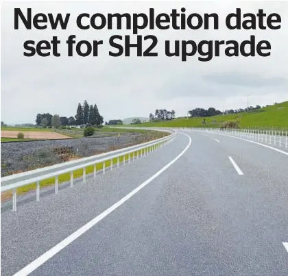  ?? Photo / NZTA ?? A concept image for the new southbound passing lane in the College Rd to Silverstre­am realignmen­t of State Highway 2 between Hastings and Waipawa.