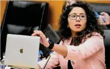  ?? Melissa Phillip/Staff photograph­er ?? Harris County Judge Lina Hidalgo has returned to work after taking a leave of absence to undergo treatment for depression.