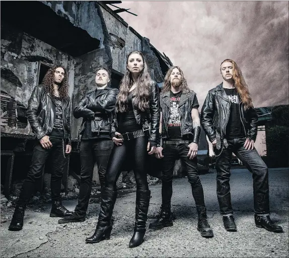  ?? SHIMON KARMEL/PNG FILES ?? Unleash the Archers’ ideas are more integrated, fitting in more comfortabl­y on their new album Time Stands Still.
